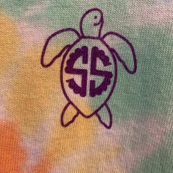 Simply Southern tie-dye long sleeve Save The Turtles T, size small - Picture 2 of 5
